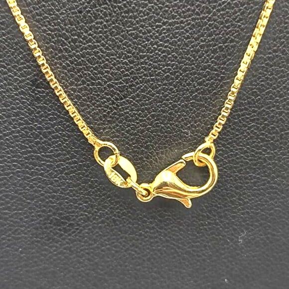 18k Gold Plated Necklace Boxing Gloves Box Chain Valentines Birthday Gift  -New!